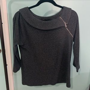 Gray 3/4 sleeve blouse